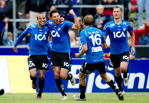 Marcus Olsson, Mikael Rosén, Halmstad, jubel