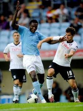 Edward Ofere, Malmö och Aaron Hughes, Fulham
