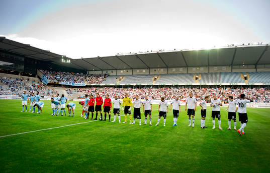 Malmö och Fulham laguppställning. Line-up