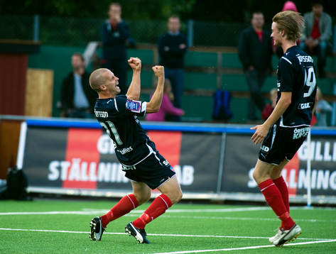 Christoffer Andersson, och Rasmus Jönsson, glädje, jubel