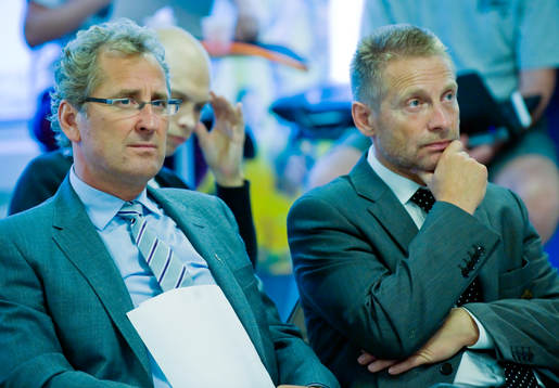 Erik Hamrén, förbundskapten och Thomas Dennerby,