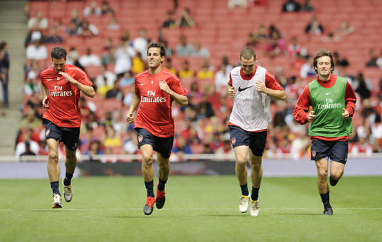 Robin Van Persie, Cesc Fabregas, Thomas Vermaelen och Tomas