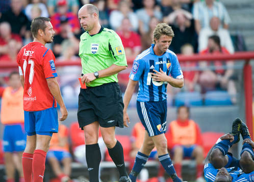 Utvisning, rött kort. Marcus Lantz, Helsingborg, har