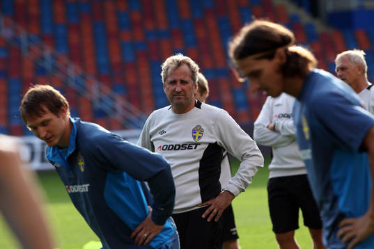 Kim Källström, Erik Hamrén, förbundskapten och Zlatan