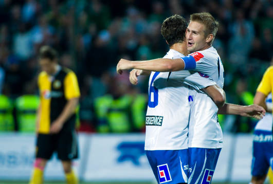 Daniel Bamberg och Sphetim Hasani, Norrköping  (Jubel)