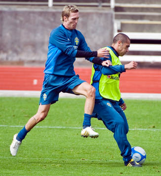 Christian Wilhelmsson och Emir Bajrami, Sverige