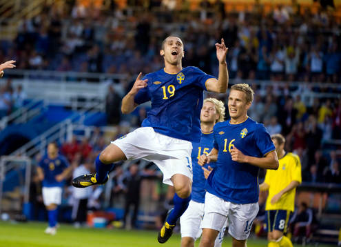 Emir Bajrami och Pontus Wernbloom, Sverige (Jubel)