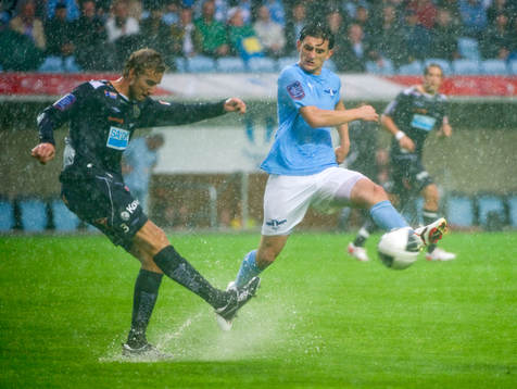 Agon Mehmeti, Malmö och Daniel Theorin, Gefle. Regn,