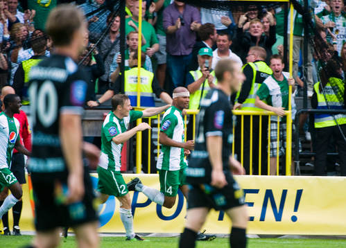 David Johansson och Christian Traoré, Hammarby  (Jubel)