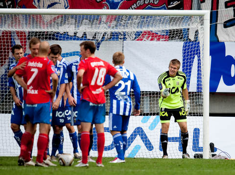 Erik Dahlin, målvakt IFK Göteborg, fick kliva in