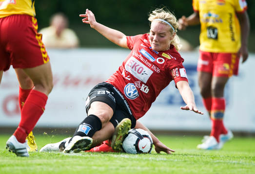 Margret Lara Vidarsdottir, Kristianstad, åker på en