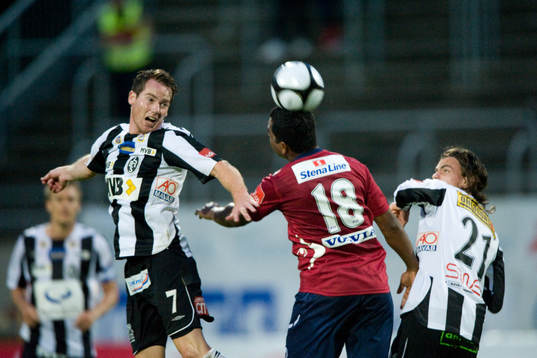 Johan Persson, Landskrona, och Alvaro Santos, Örgryte