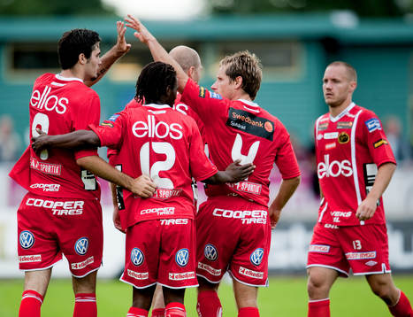Denni Avdic, IF Elfsborg, gör 1-1. Jubel