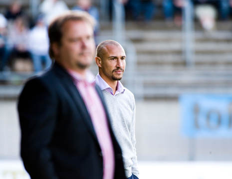 Roar Hansen, tränare, Ängelholm och Henrik Larsson,