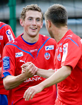 1-0 Alexander Gerndt, Helsingborg, som tackar Erik