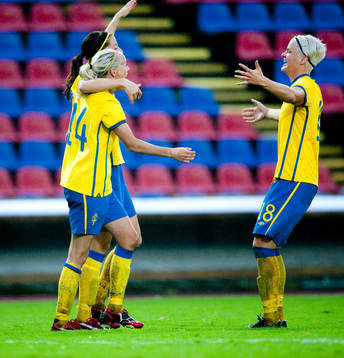 Lotta Schelin, Josefine Öqvist, Nilla Fischer, Sverige