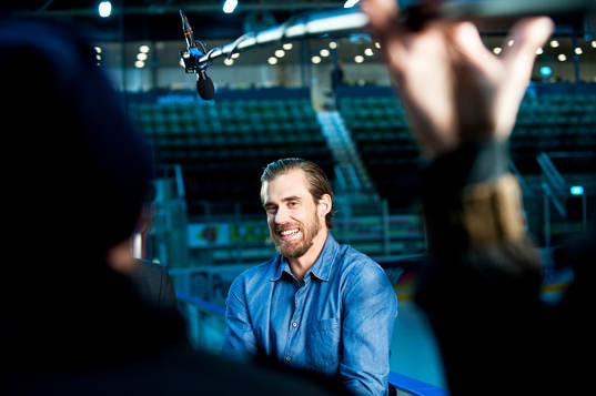 Ishockey, filminspelning Henrik Zetterberg