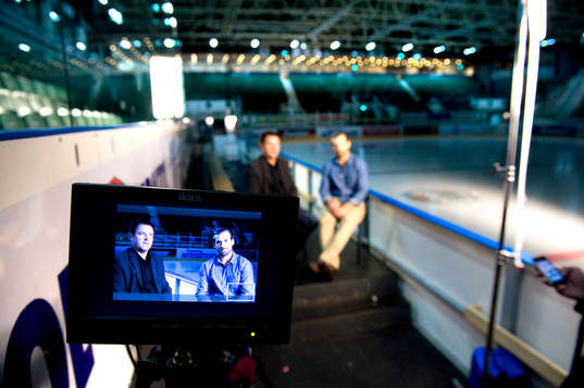Ishockey, filminspelning Henrik Zetterberg