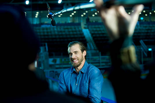 Ishockey, filminspelning Henrik Zetterberg