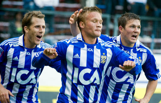 Tobias Hysén, Niklas Bärkroth och Hannes Stiller,