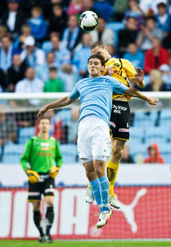 Agon Mehmeti, Malmö och Jon Jönsson, Elfsborg, nick,