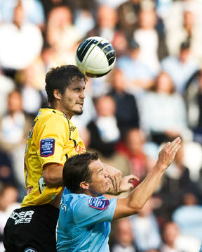 Denni Avdic, Elfsborg och Daniel Andersson, Malmö, nick,