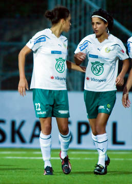 Tempest-Marie Norlin och Nazanin Vaseghpanah, Hammarby