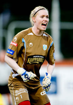 Hedvig Lindahl, målvakt, skriker, Göteborg