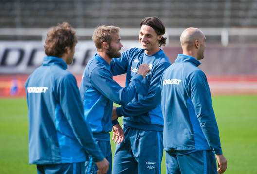 Olof Mellberg och Zlatan Ibrahimovic