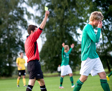 Domare, varning, gult kort