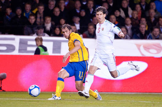 Johan Elmander, Sverige och Zsolt Laczko, Ungern