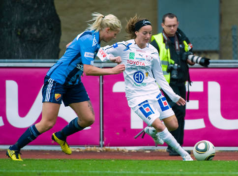 Elin Cederroos,  Djurgården och Kosovare Asllani,