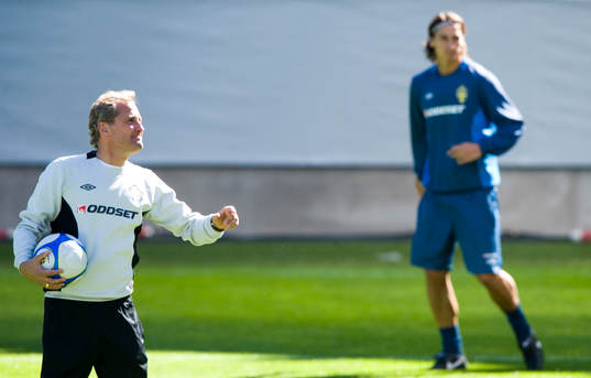 Erik Hamrén, förbundskapten och Zlatan Ibrahimovic