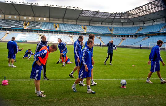 San Marino tränar på Swedbank Stadion i Malmö