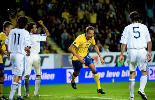 Andreas Granqvist, Sverige. Jubel vid 4-0