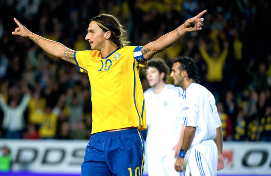 Zlatan Ibrahimovic, Sverige. Jubel