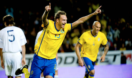 Andreas Granqvist, Sverige. Jubel vid 4-0