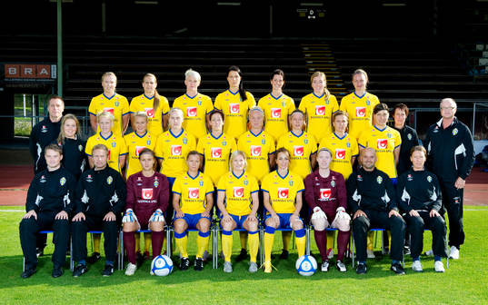 Fotboll, dam, Sverige, lagbild