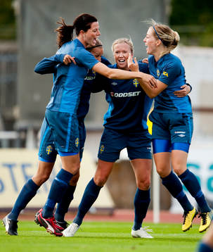 Sverige tränade jubel och målgester