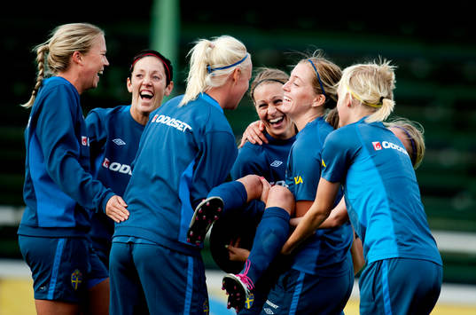 Sverige tränade jubel och målgester