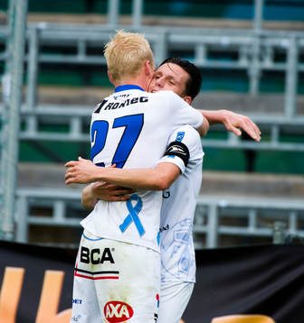 Kristian Haynes och Mattias Adelstam, Trellleborg, jubel