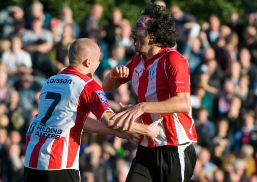 Daniel Larsson och Yago Fernandez, Malmö, jubel