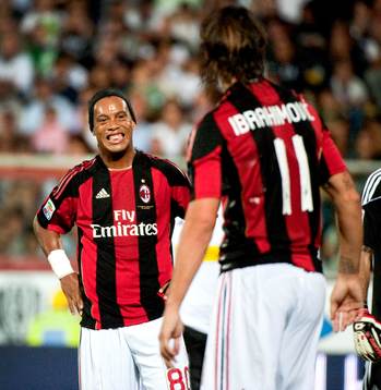 Ronaldinho och Zlatan Ibrahimovic, Milan