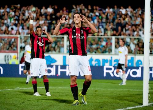 Ronaldinho och Zlatan Ibrahimovic, Milan