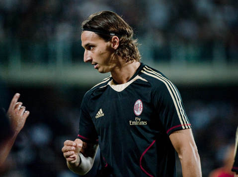 Fotboll, Italiensk, Serie A, Zlatan Ibrahimovic, Milan, på