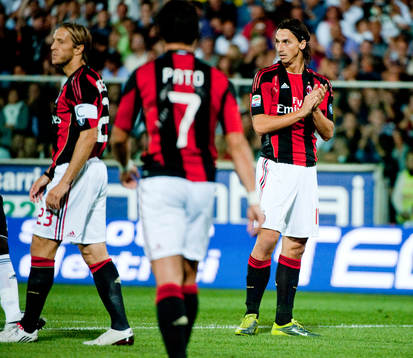 Ambrosini, Pato och Zlatan Ibrahimovic, Milan