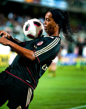 Fotboll, Italiensk, Serie A, Ronaldinho, Milan, på