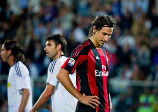 Zlatan Ibrahimovic, Milan missade en straff, depp
