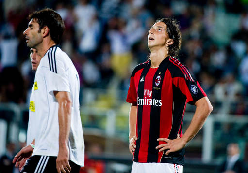 Zlatan Ibrahimovic, Milan missade en straff, depp