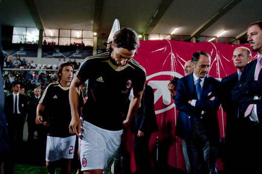 Fotboll, Italiensk, Serie A, Zlatan Ibrahimovic, Milan, på